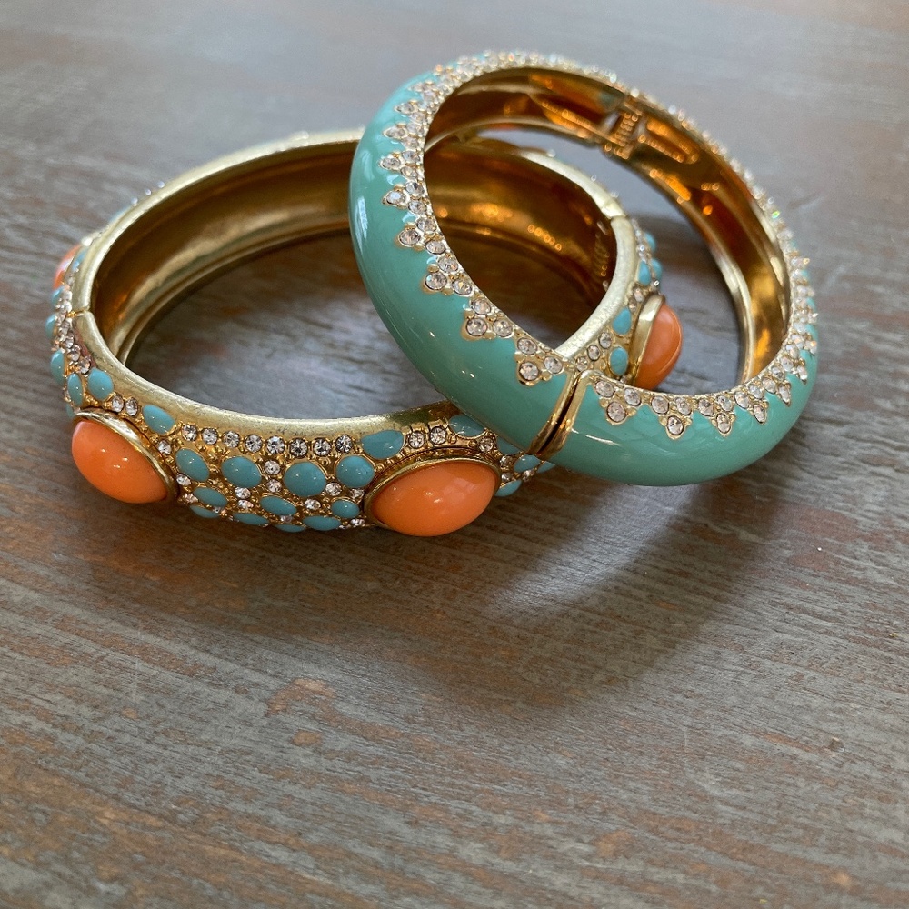 Stella & Dot Turquoise and coral bracelets